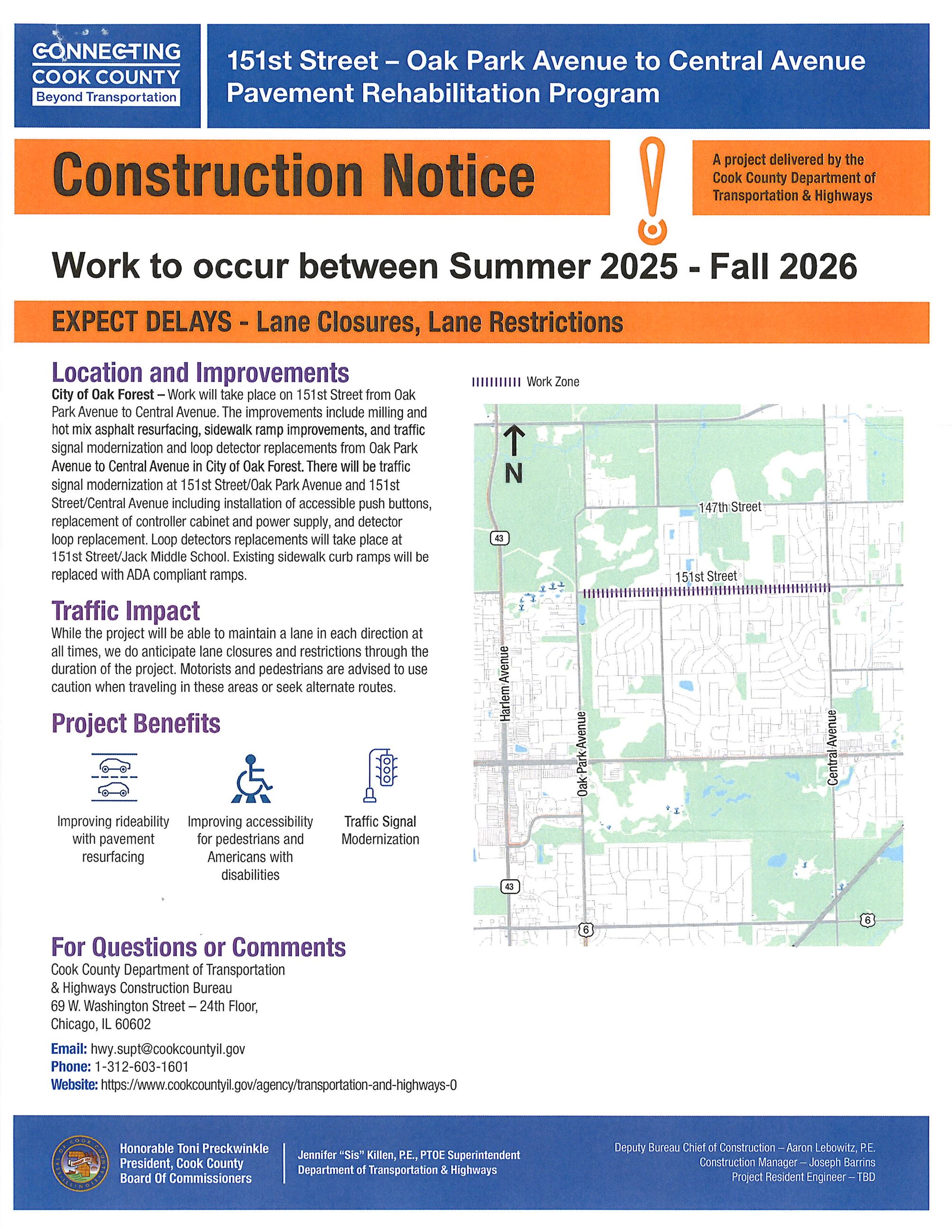 151st Street Pavement Rehab Program