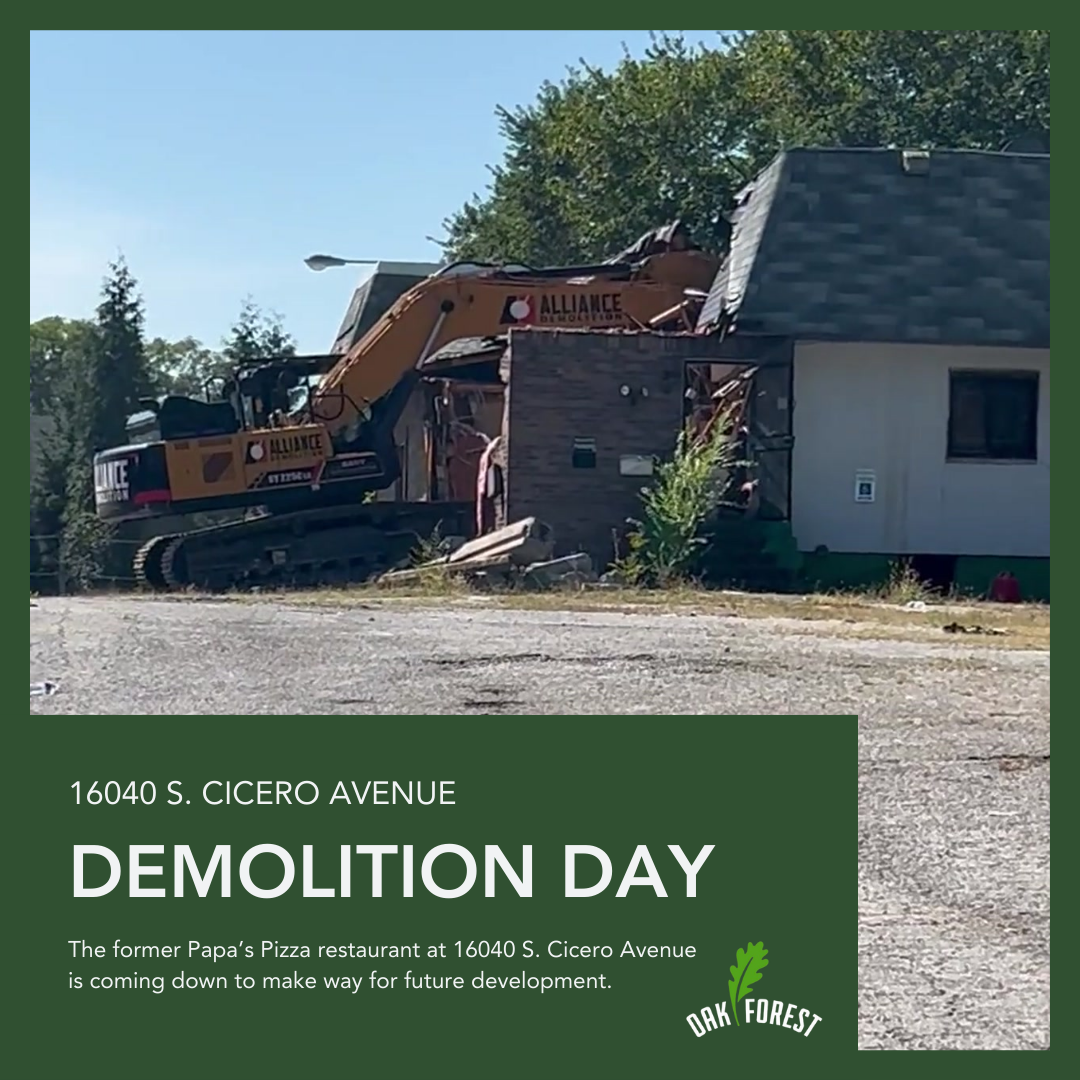 Demolition of 16040 S. Cicero Avenue